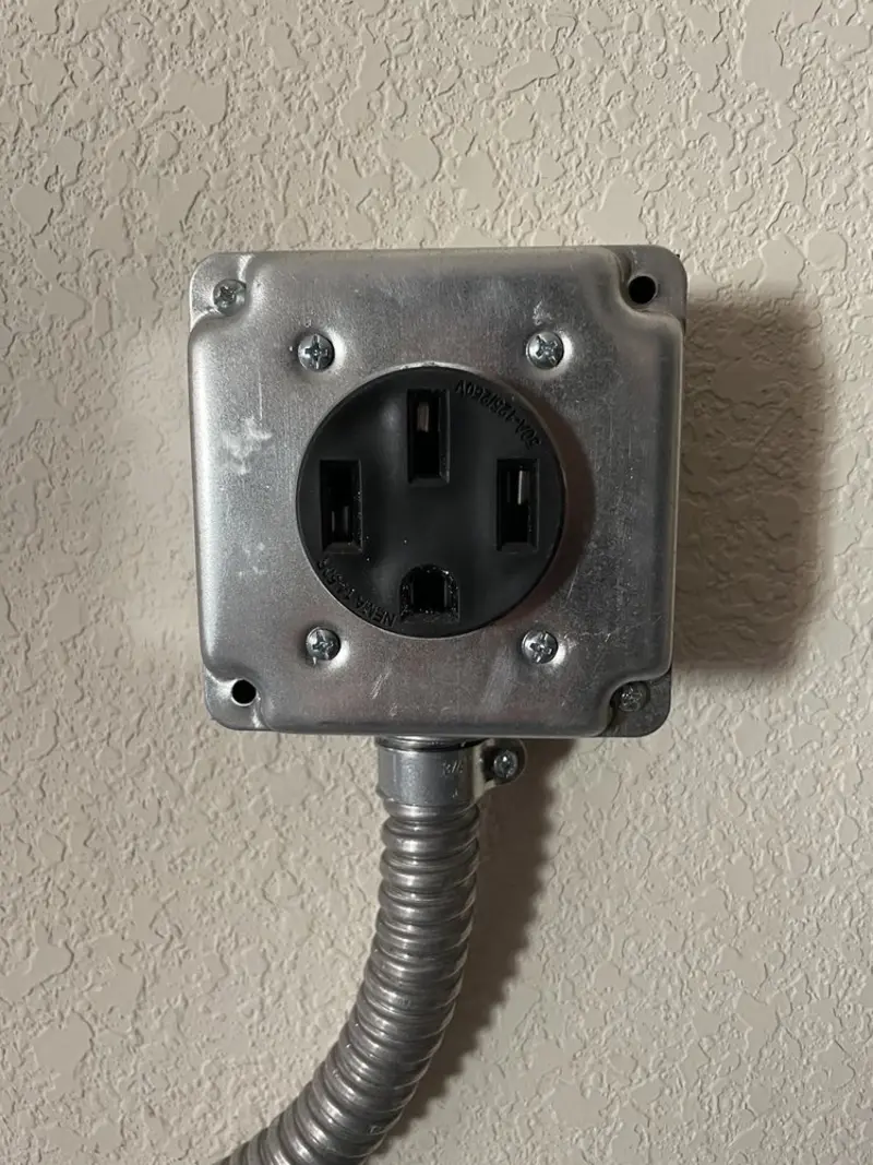 NEMA 14-50 outlet installed for Smart Home Electrical in Hampden
